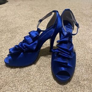 Satin Royal Blue Heels